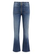 Mother Patch Xyz Insider Ankle Hem Jeans Blue Denim 26