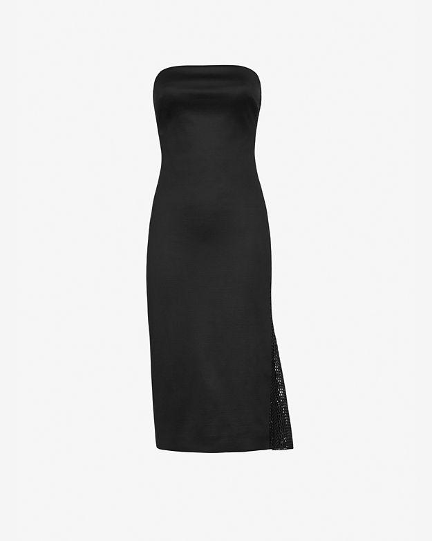 Cushnie Et Ochs Side Netting Strapless Dress