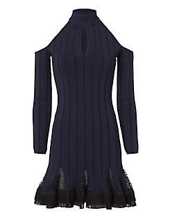 Jonathan Simkhai Cold Shoulder Combo Dress