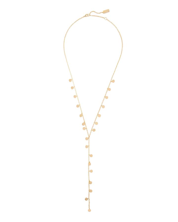 Melanie Auld Mini Disc Lariat Necklace Gold 1size