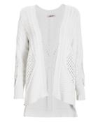 Cushnie Cable Knit Oversized Cardigan White P