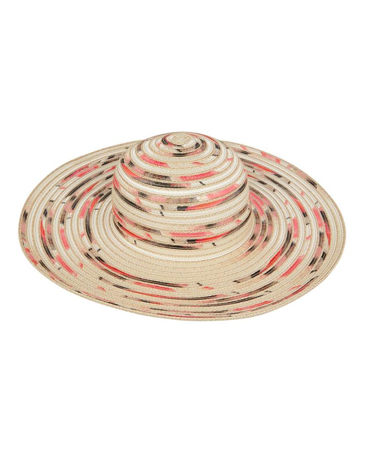 Eugenia Kim Honey Contrast Woven Straw Hat Tan/multi 1size