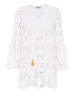 Miguelina Karla Tropical Lace-up Dress