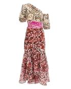Amur Jaylah Mixed Animal Print Dress Brown/pink/red Leopard 2