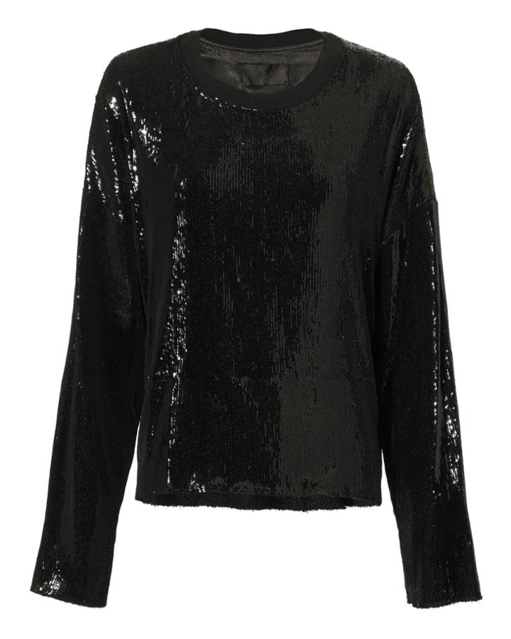 Rta Emmet Sequin Sweatshirt Black S