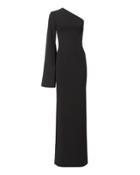 Solace London Ysabell One Shoulder Maxi Dress Black Zero