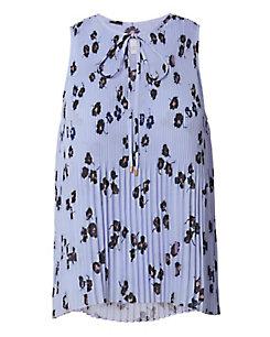 Derek Lam 10 Crosby Pleated Pale Blue Top
