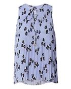 Derek Lam 10 Crosby Pleated Pale Blue Top