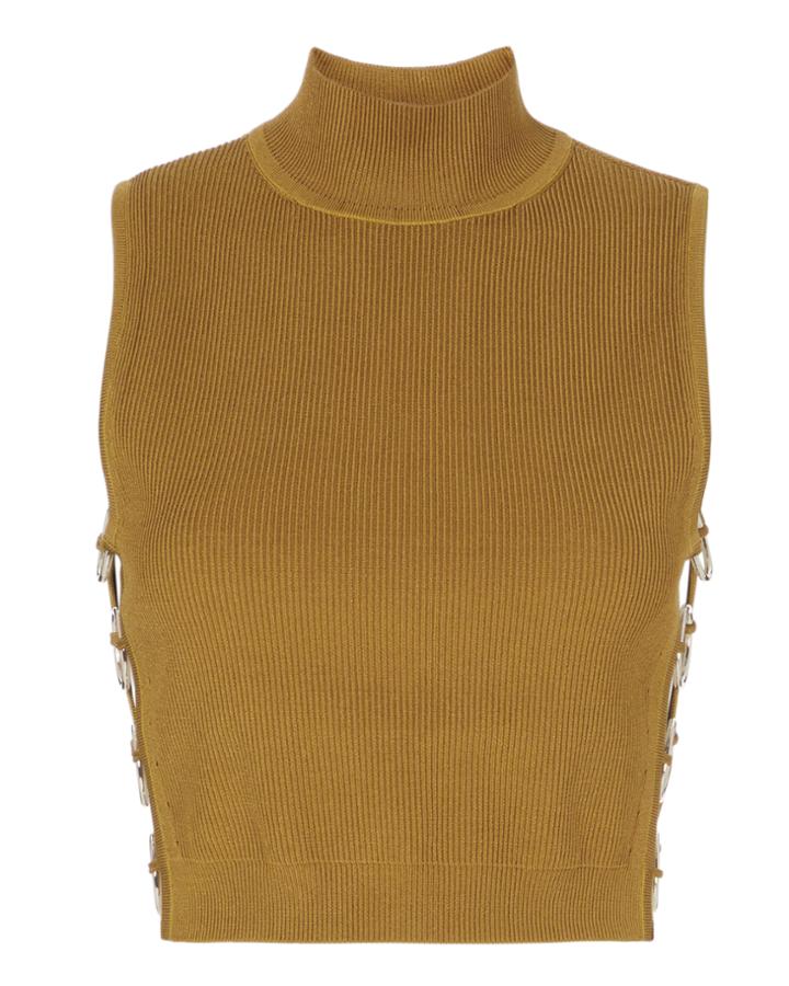 Cushnie Et Ochs Aria Crop Top Brown M