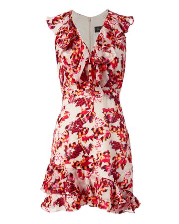 Saloni Cece Ruffle Floral Mini Dress