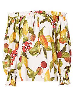 Isolda Cocoa Off-the-shoulder Top