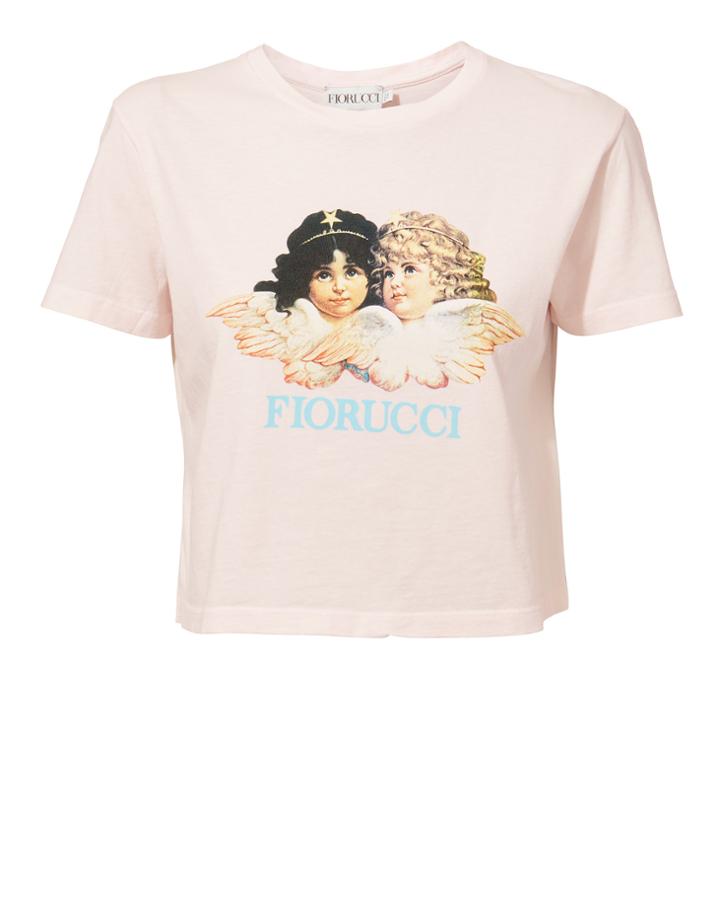 Fiorucci Vintage Angels Cropped Tee Pink M