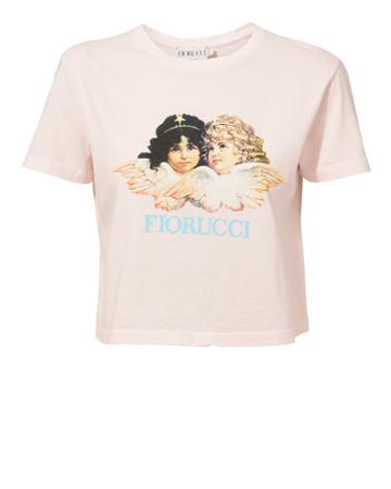 Fiorucci Vintage Angels Cropped Tee Pink M