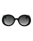 Gucci Black Round Sunglasses Black 1size