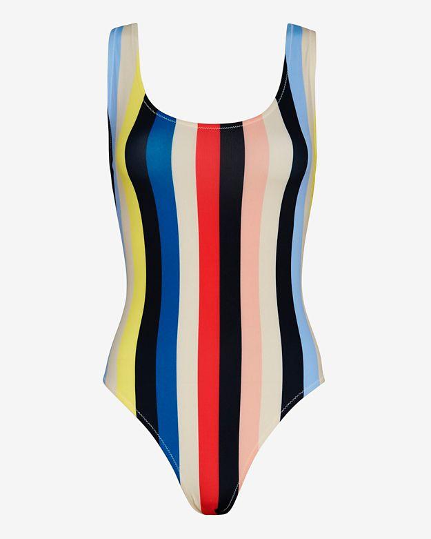 Solid & Striped Anne Marie Scoop Back Bold Striped One-piece Swimsuit- Final Sale