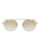Illesteva Nicosia Aviator Sunglasses Gold 1size