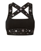 Ultracor Metallic Stars Crop Top Black P