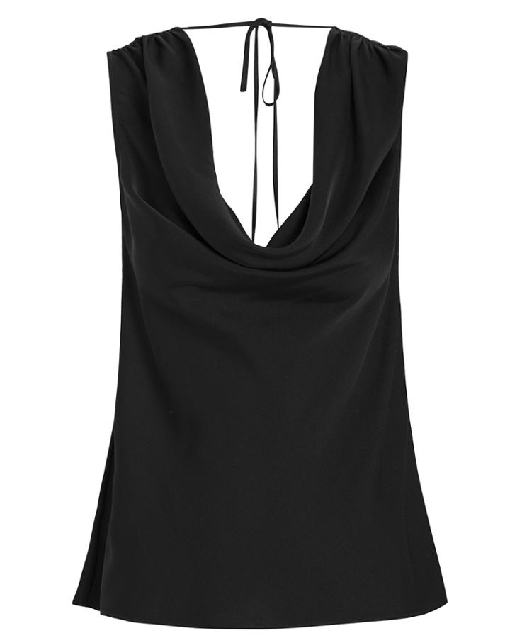 Exclusive For Intermix Intermix Lanie Cowl Neck Sleeveless Top Black L
