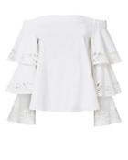 Exclusive For Intermix Jiho Off Shoulder Tiered Sleeve Top