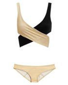 Lisa Marie Fernandez Marie Lousie Wrap Bikini Black/gold 2