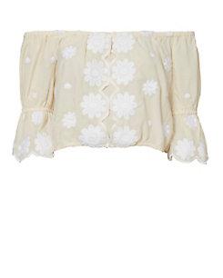 Miguelina Off Shoulder Embroidered Top