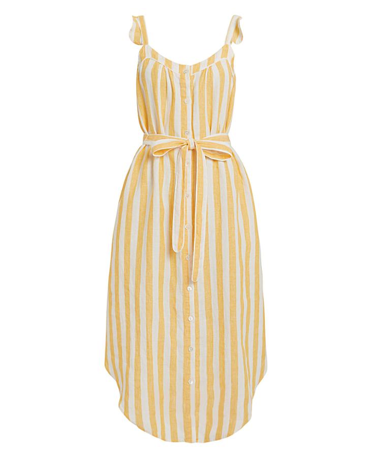 Birds Of Paradise Birds Of Paradis Adele Striped Dress Yellow/white L
