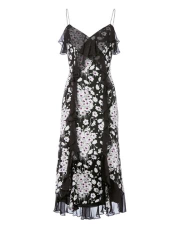 Cinq A Sept Cinq  Sept Joelle Amalfi Floral Ruffle Dress Print Zero