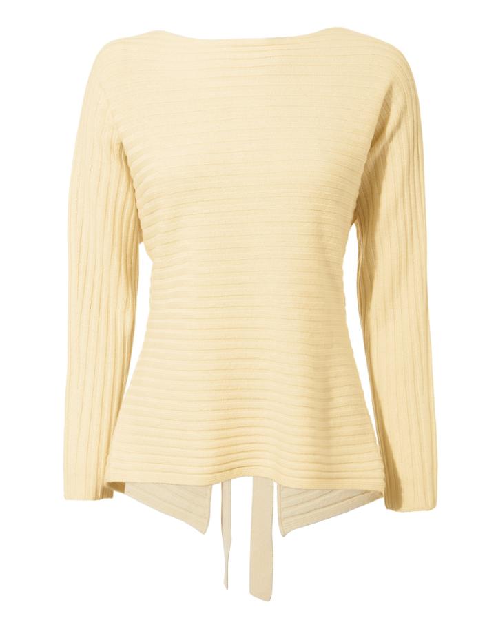 Vince Dolman Tie Back Sweater Yellow S