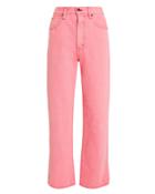Slvrlake Denim London Straight Leg Crop Jeans Pink 24