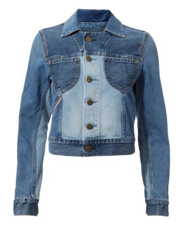 Jean Atelier Jacques Cropped Denim Jacket Denim-lt P