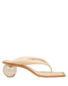Cult Gaia Jasmin Ball Heel Flip Flops Beige 39.5