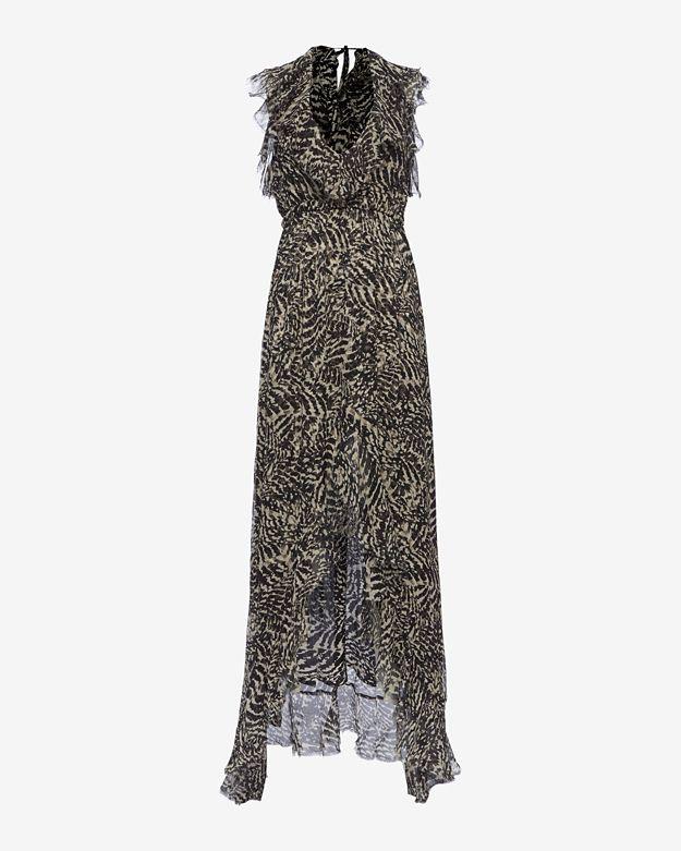 L'agence Sophie Flutter Sleeve Printed Dress