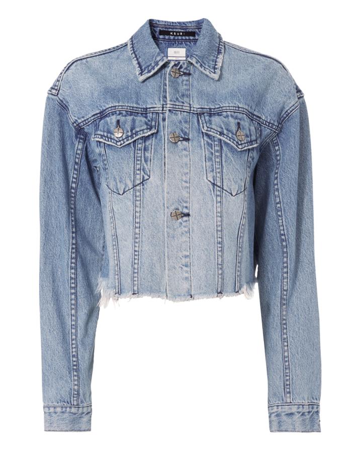 Ksubi Daggerz Distressed Crop Trucker Jacket
