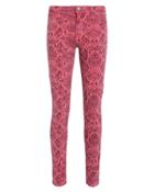 J Brand Snake Printed Skinny Jeans Pink Snake Print 24