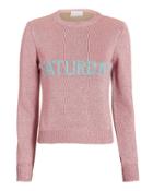 Alberta Ferretti Saturday Lurex Pink Sweater Pink 40
