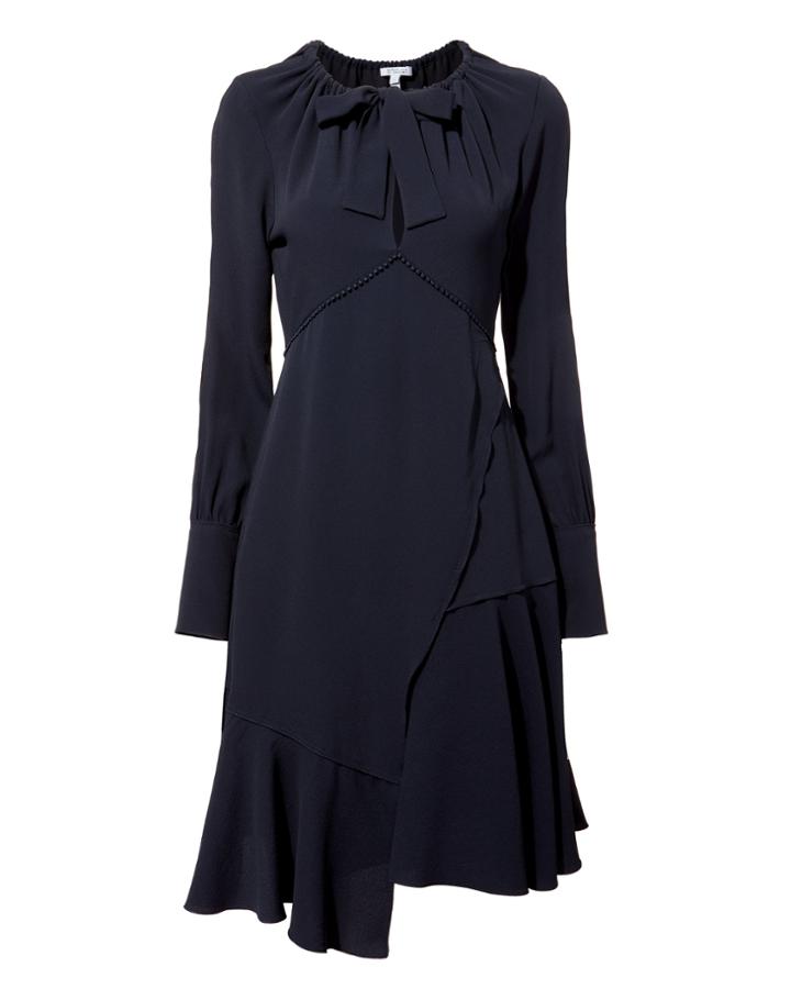 Derek Lam 10 Crosby Asymmetric Shift Dress Navy Zero