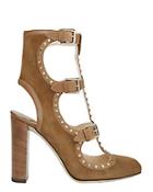 Jimmy Choo Hensley Studded Suede Multi Buckle Pumps