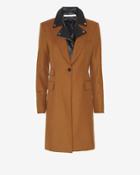 Veronica Beard Chesterfield Leather Dickey Coat