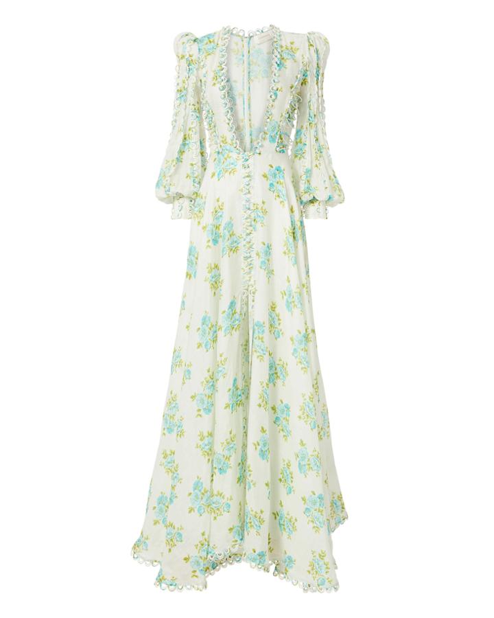 Zimmermann Whitewave Honeymooners Dress Blue-med 1