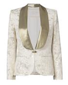 Redemption Gold Lurex Cloque Smoking Blazer