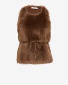 Helmut Lang Brushed Shearling Sleeveless Top