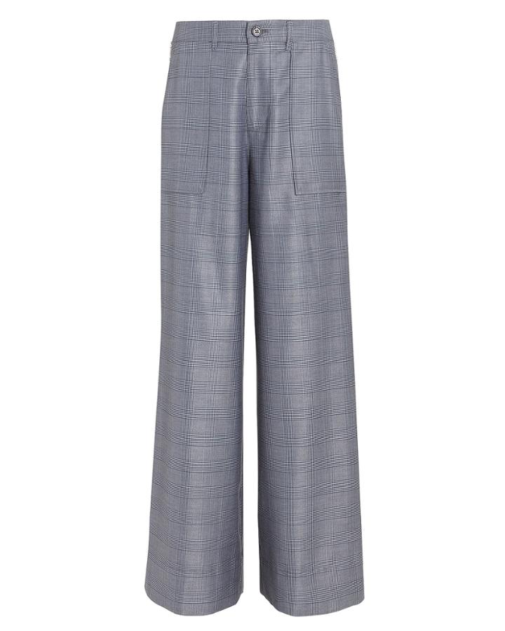 Ganni Merkel Serenity Blue Wide Leg Pants Blue-lt 34