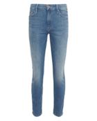 Mother Looker Ankle Skinny Jeans Medium Blue Denim 32
