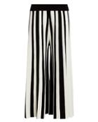 Derek Lam 10 Crosby Wide Leg Stripe Pants Black/white/stripes L