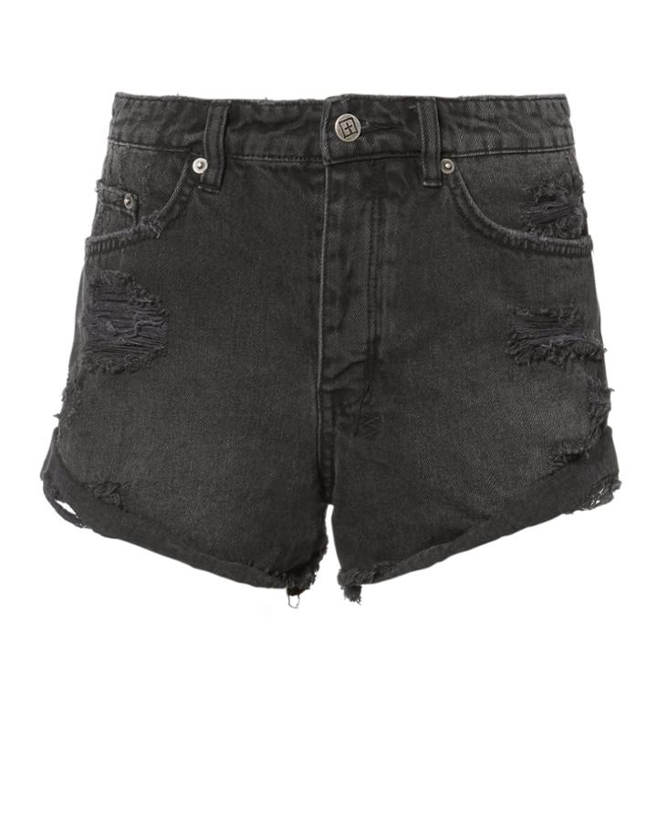 Ksubi Rolln Out Distressed Shorts Black 27