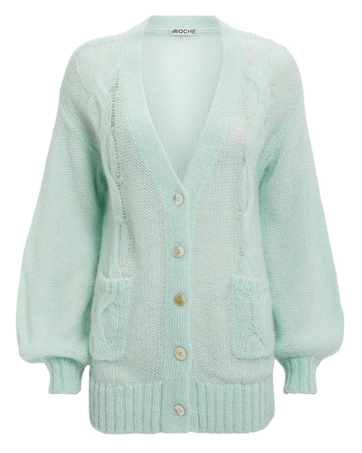 St. Roche Whisper Cardigan Aqua L