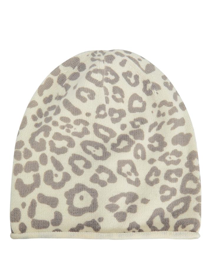 Exclusive For Intermix Intermix Leopard Beanie Hat Beige 1size