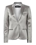 Barbara Bui High-shine Silver Blazer