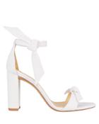 Alexandre Birman Clarita Block 90 Leather Sandals White 36.5