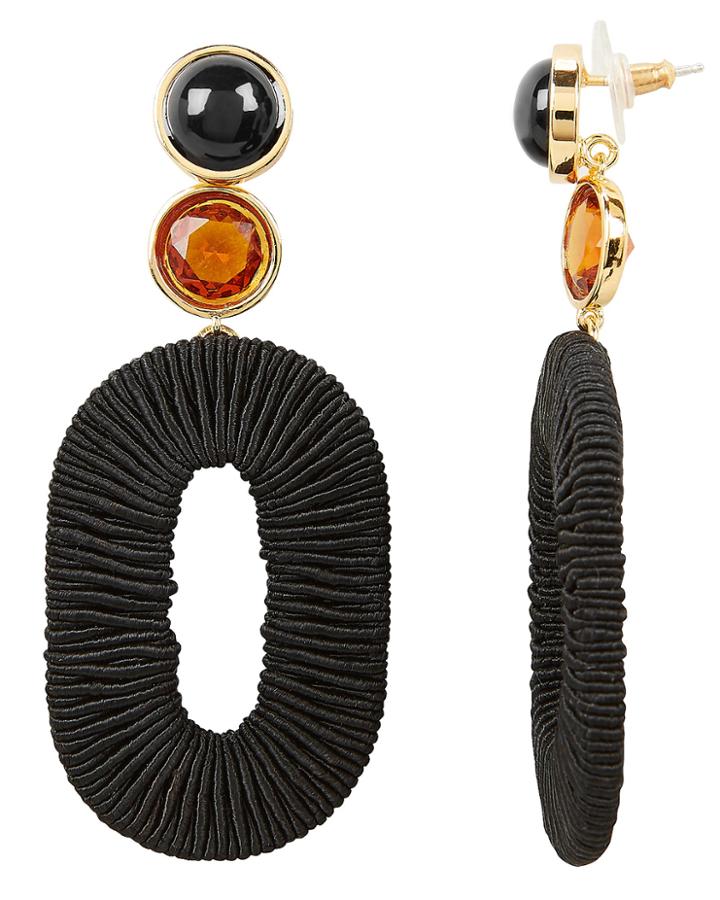 Lizzie Fortunato New Moon Earrings Gold/black 1size